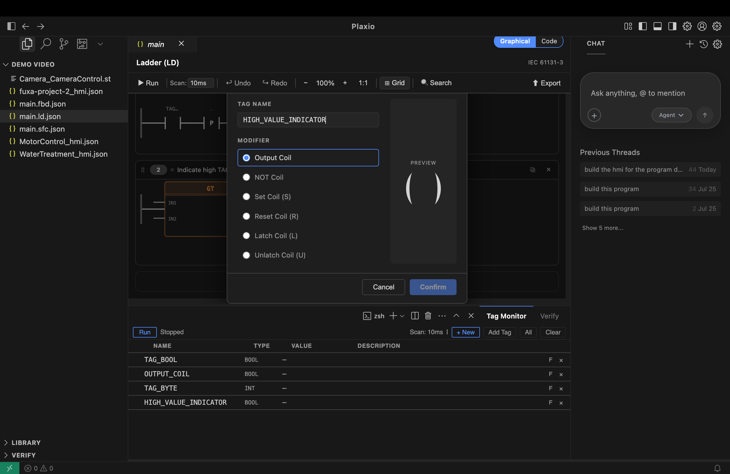 Plaxio feature: Live tag monitoring and editing