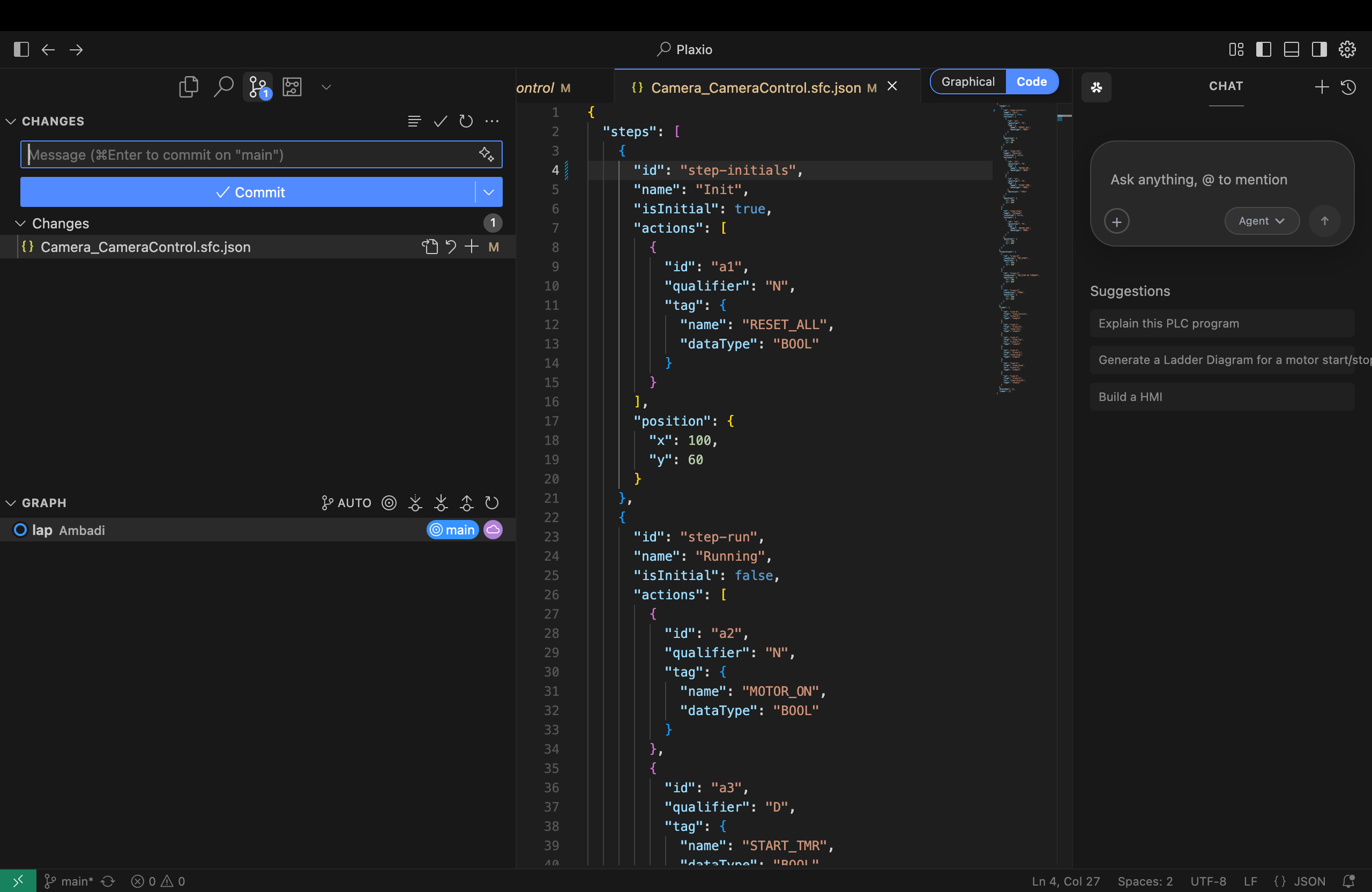 Plaxio feature: Version control with Git — built in